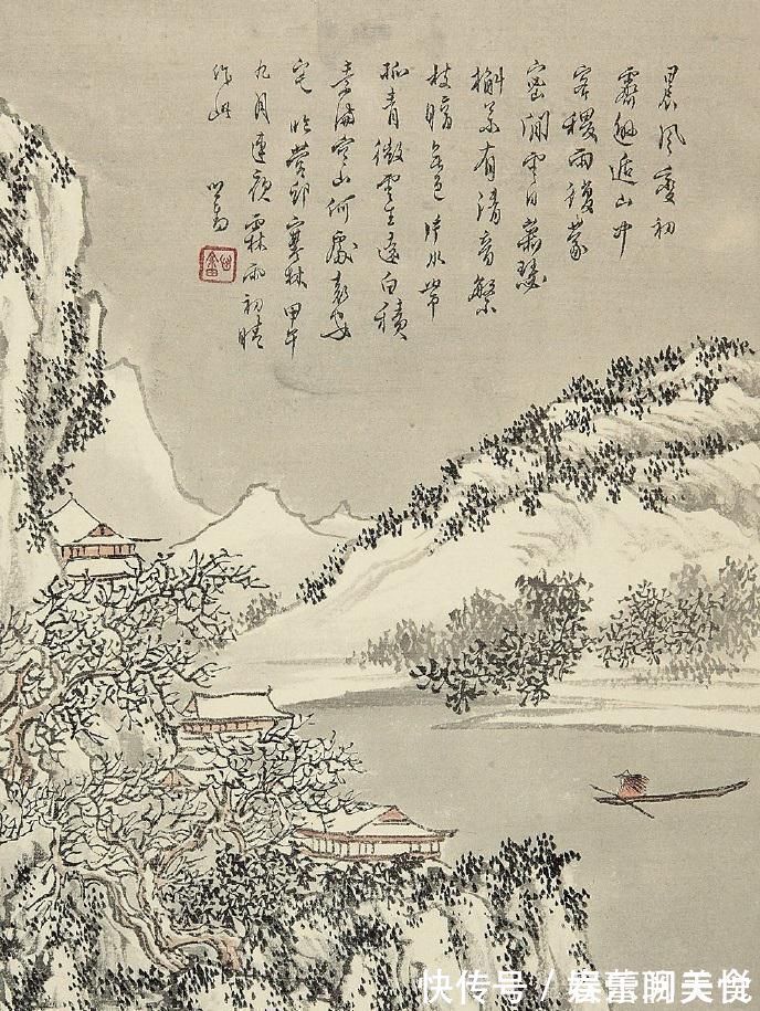 浅绛@溥儒绘画大器晚成,寄情山水有画必有诗,风格不输张大千