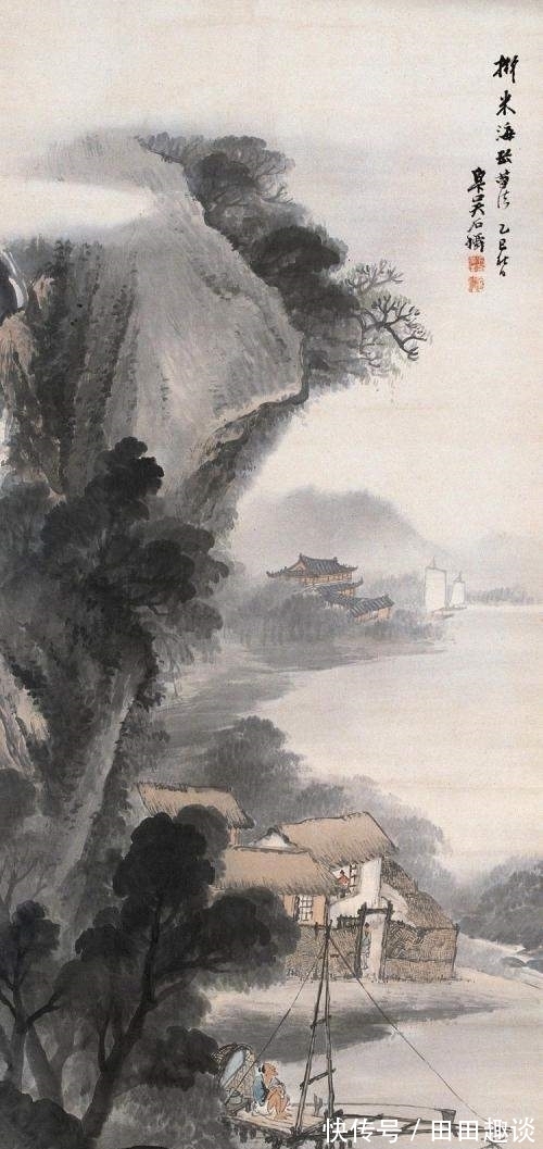 水墨|海派艺术家大家吴石仙经典水墨山水画作品欣赏