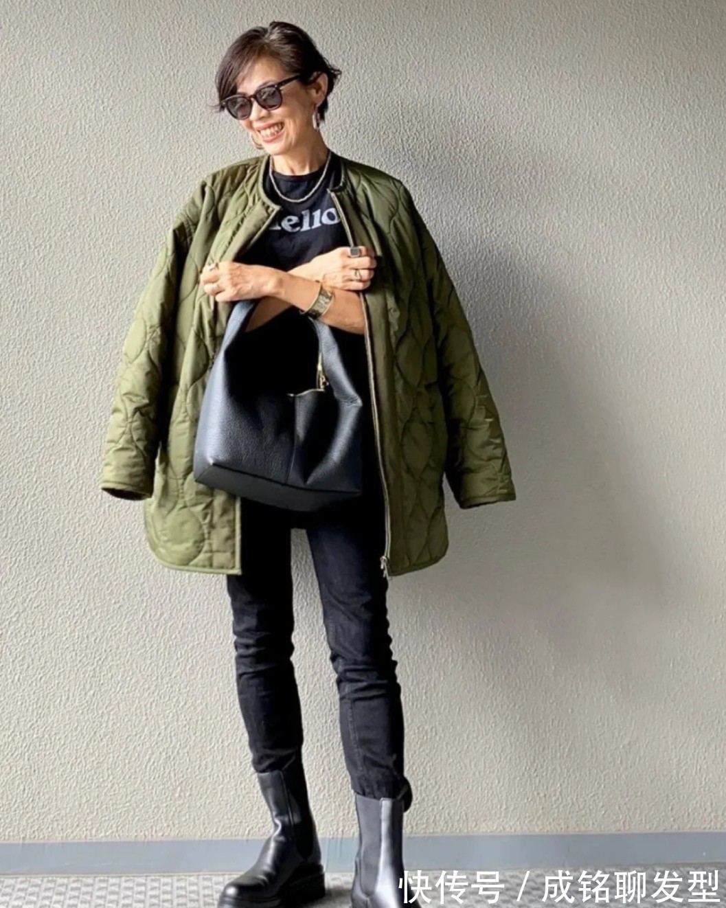 穿搭|58岁的日本阿姨真会穿衣,不扮嫩不耍酷不露脚踝,自然真实又舒服