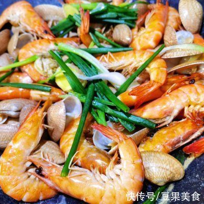 菜式|盐焗海鲜 3分钟菜式