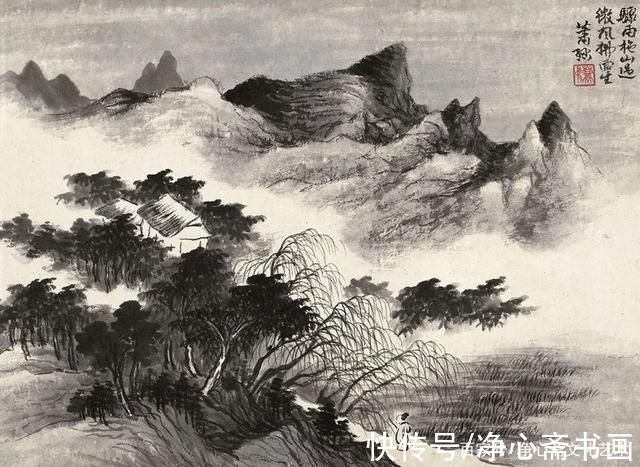 山水|不愧是国画大师的山水，太精彩了，养眼!