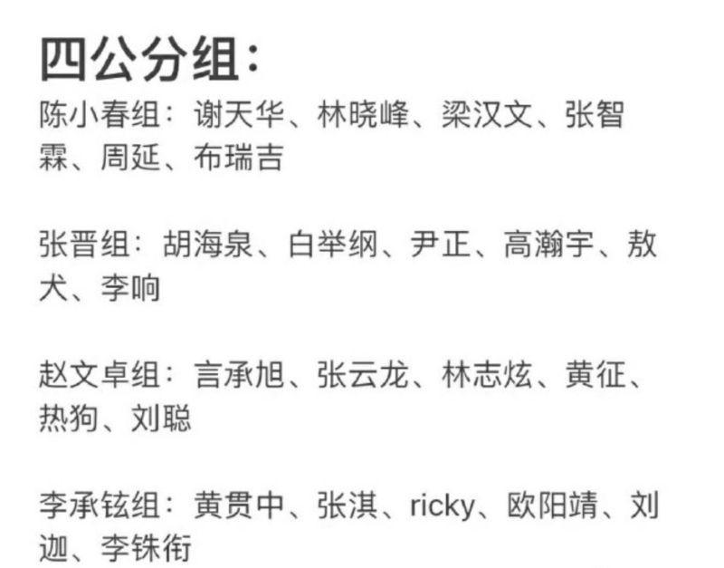 歐陽靖|網傳《哥哥》五公分組名單陳輝復活回歸大灣區拆組