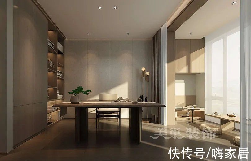 灰咖色|郑州230㎡四室，不盲从的极简品味，简单而有调性