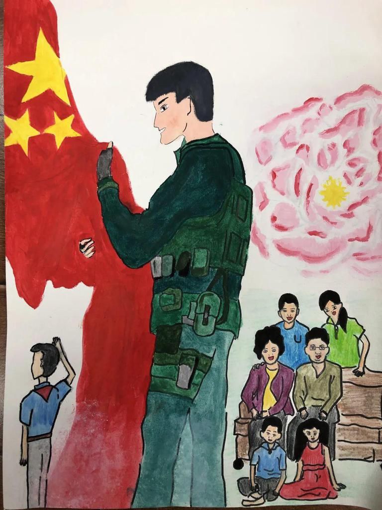  志向|小小少年志向大，颗颗童心绘国防