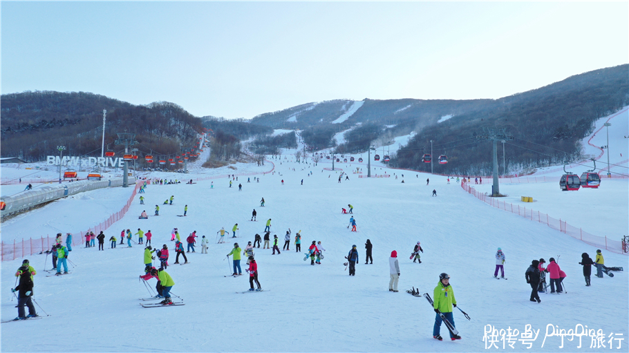 滑雪者|吉林松花湖云端之上滑雪，随意驰骋，似隐似现恍若仙境一般