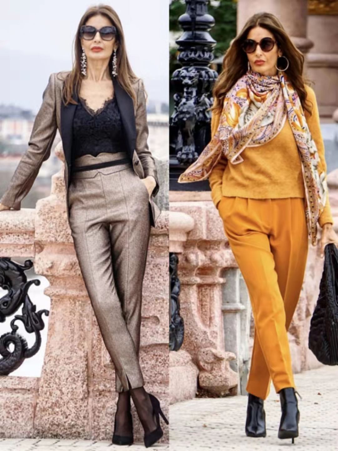 打扮 “小脚裤+短靴”,才是50、60岁女人的冬季打扮,时尚气质显腿长