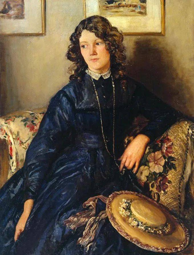 艺术学院!19世纪油画家笔下细腻的年轻漂亮女子,人物造型丰韵端庄 雍容华贵