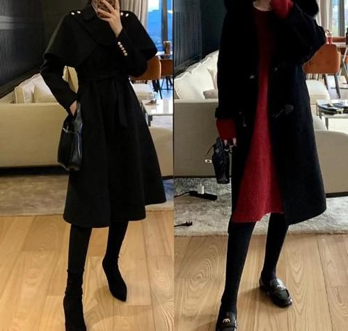 黑色大衣怎么穿最显瘦？这6种搭配赶紧学起来，时髦显瘦又优雅