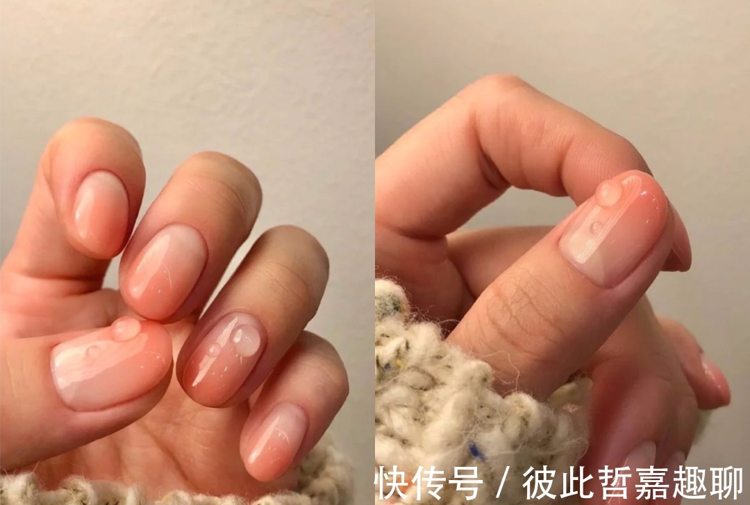 温柔|温柔纯欲的水滴美甲,显白又可爱,夏日风拉满!