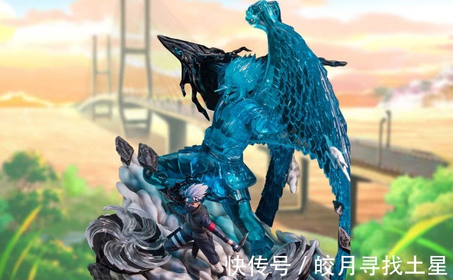 火影|卡卡西须佐能乎的手办,铠甲与千鸟酷炫,身边还有2个神威