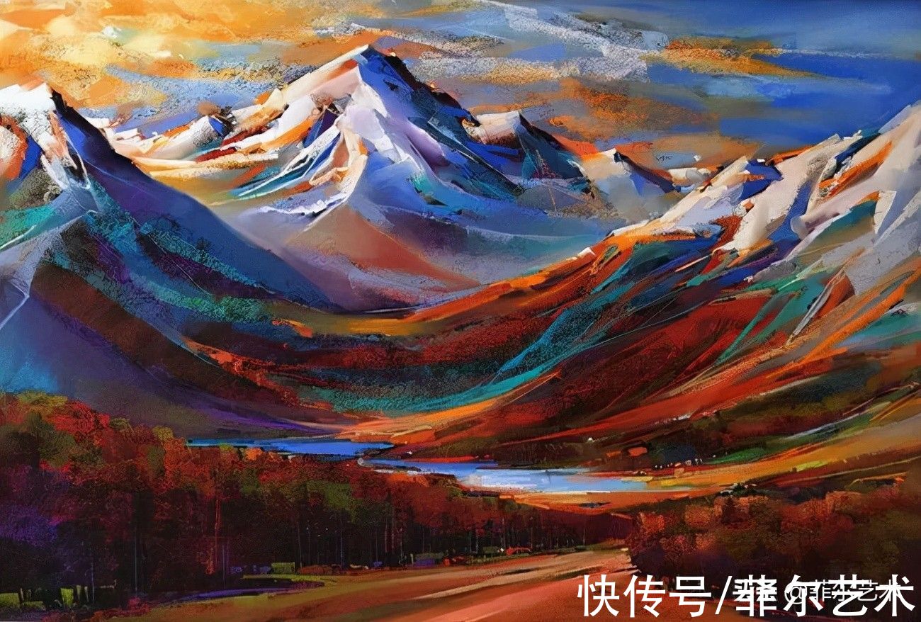 mich美国画家迈克尔风景油画作品用色大胆、明亮,传达出一种乐观精神