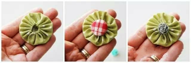 3款布艺YOYO花教程,学会了,可以拼出很多漂亮家居用品!收藏
