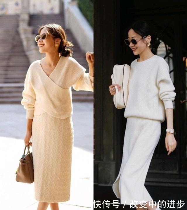 针织衫 短裤、凉鞋收起来吧!入秋后流行这样穿,时髦显瘦又有气质!