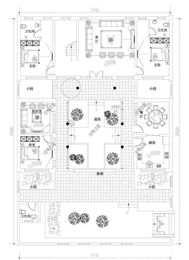 施工|晒晒我农村66万建的中式三合院，1座房子6个庭院，这才叫生活