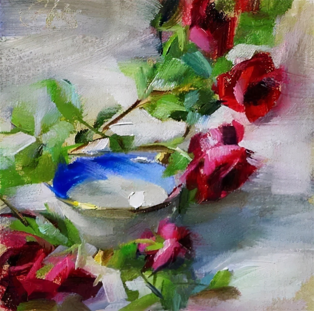 布莱斯@艺术家布莱斯油画里的色彩情感,表现在每一笔的展现