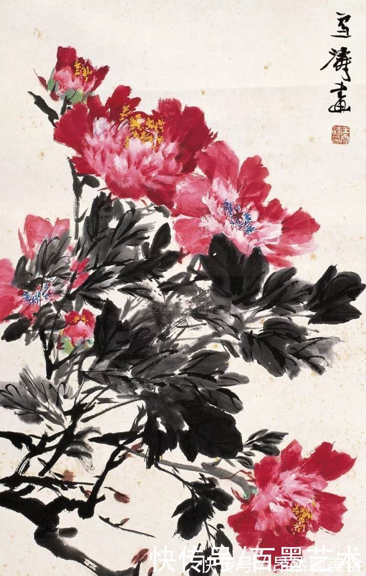 小写意@唯有牡丹真国色!小写意牡丹画150幅,美醉了