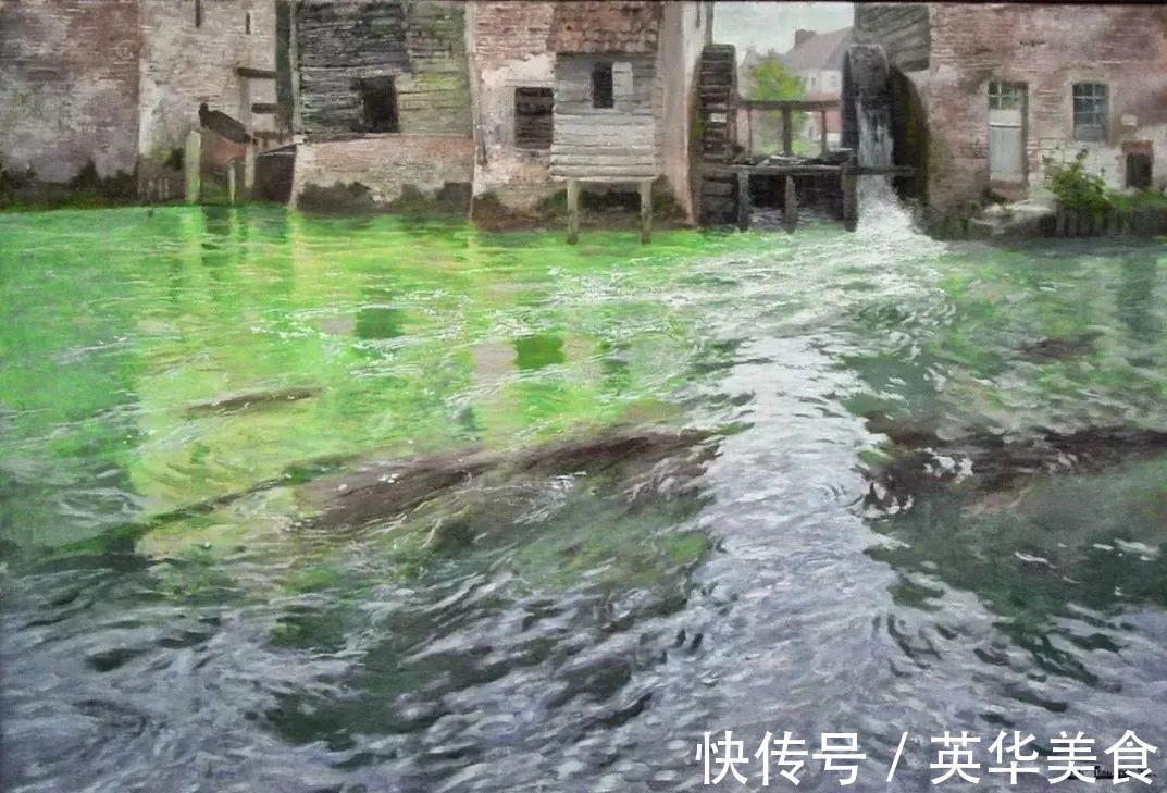 小溪|水与光的刻画,弗里茨的油画真是美妙至极