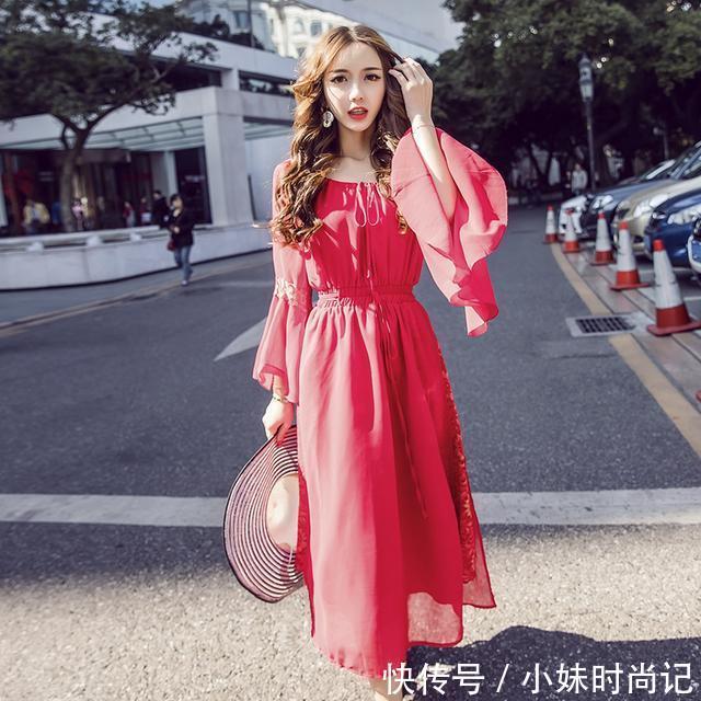 沙滩裙 好身材别不敢秀,这几款雪纺裙显瘦不庸俗