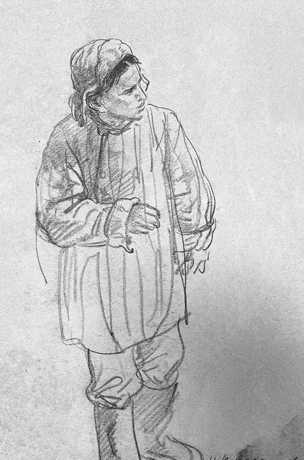 康斯坦丁$苏里科夫美术学院教授尼康. 索罗明速写作品