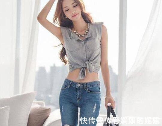 破洞牛仔裤 年轻活力的牛仔裤美女,秀出完美曲线,展现十足的女神范!