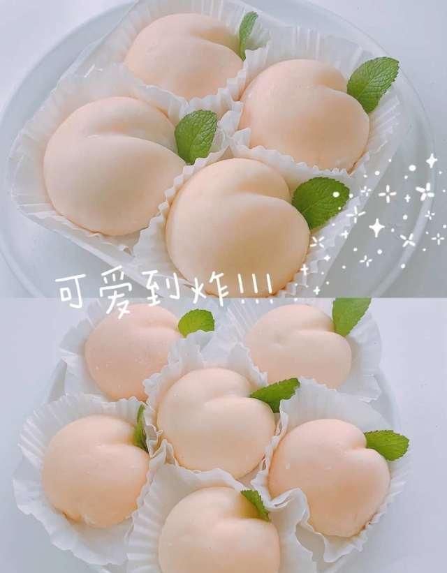 超级可爱桃子雪媚娘,少女心炸裂,一看就会的制作方法