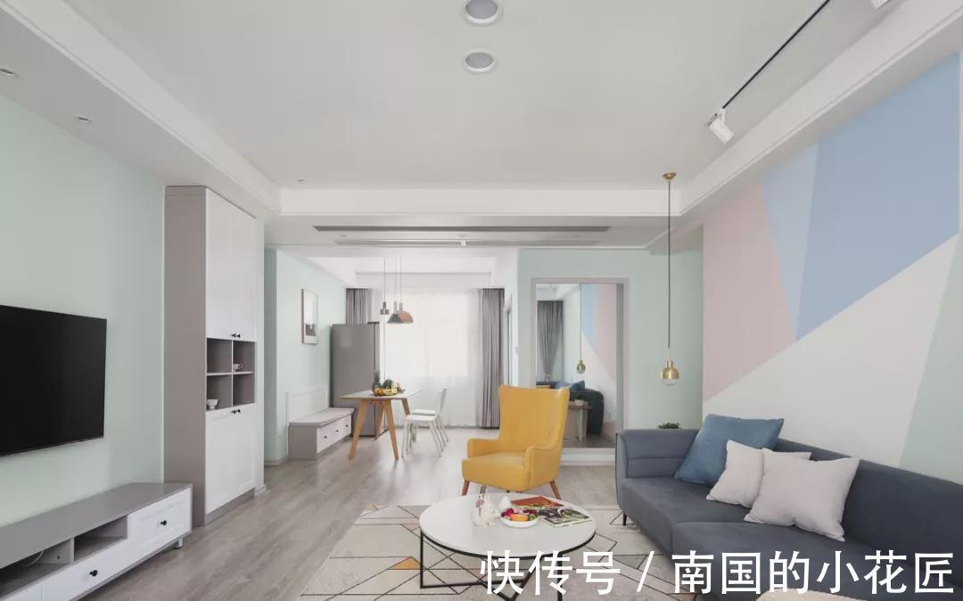 客厅|139平的北欧风三房，清新素雅的配色，让人一眼就爱上