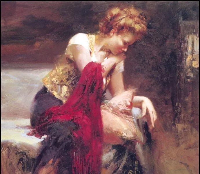 人物#皮诺德埃尼的油画人物，色彩斑斓，动静结合，光彩照人