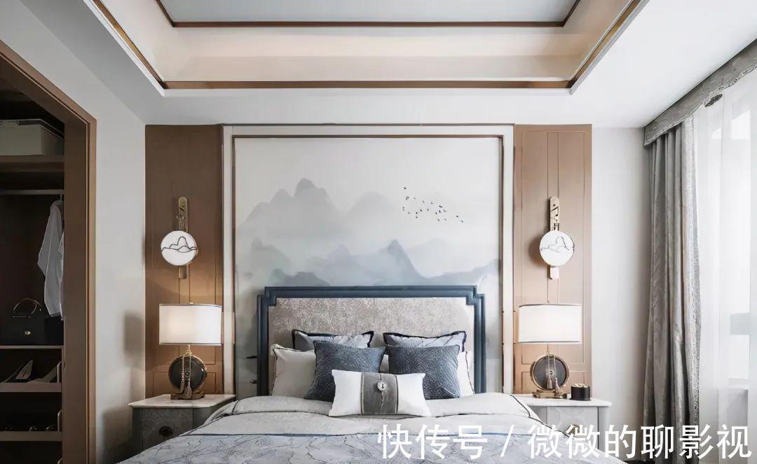 烟灰蓝|125㎡现代中式风新房,全屋烟灰蓝配色,清爽明亮!