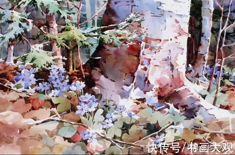 手绘#充满阳光的色彩温暖而亮丽|水彩手绘作品欣赏