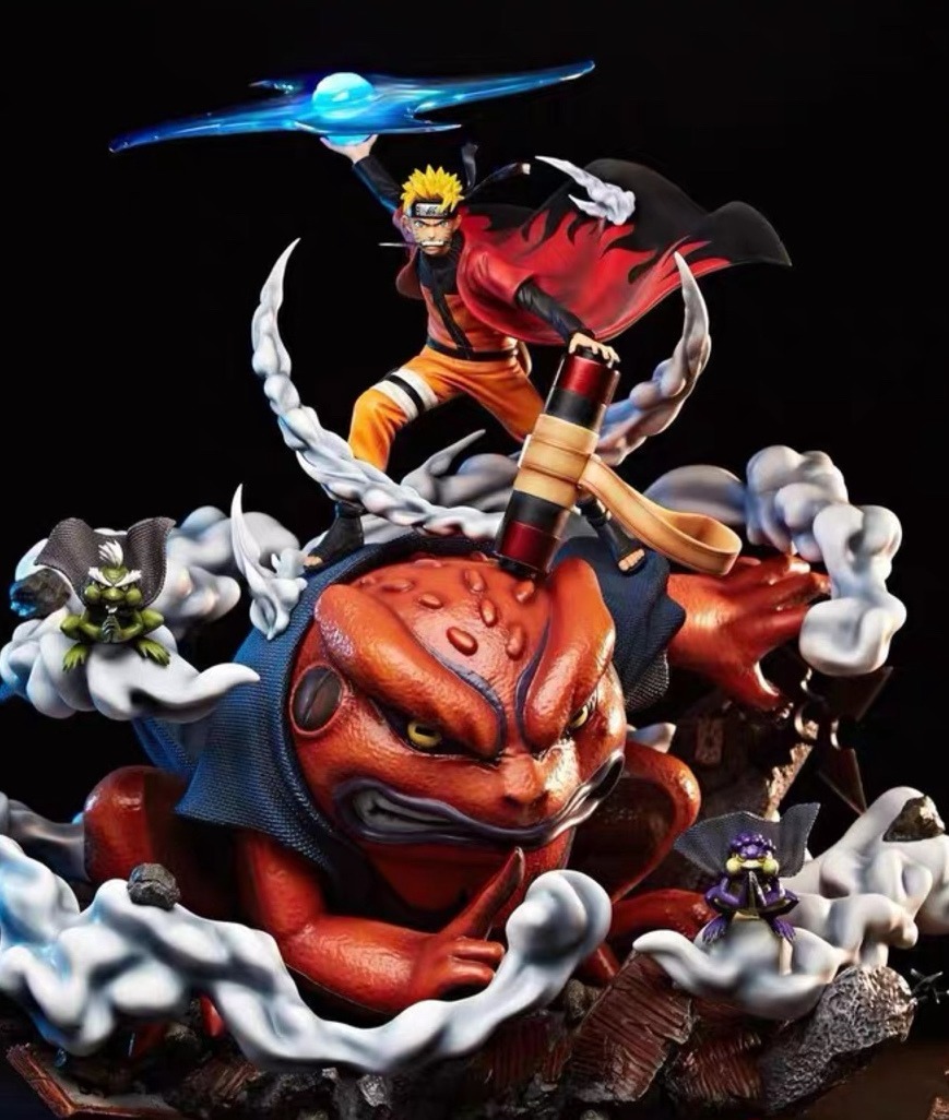 款手办|《火影》仙人模式手办,自来也最丑,千手柱间帅过鸣人