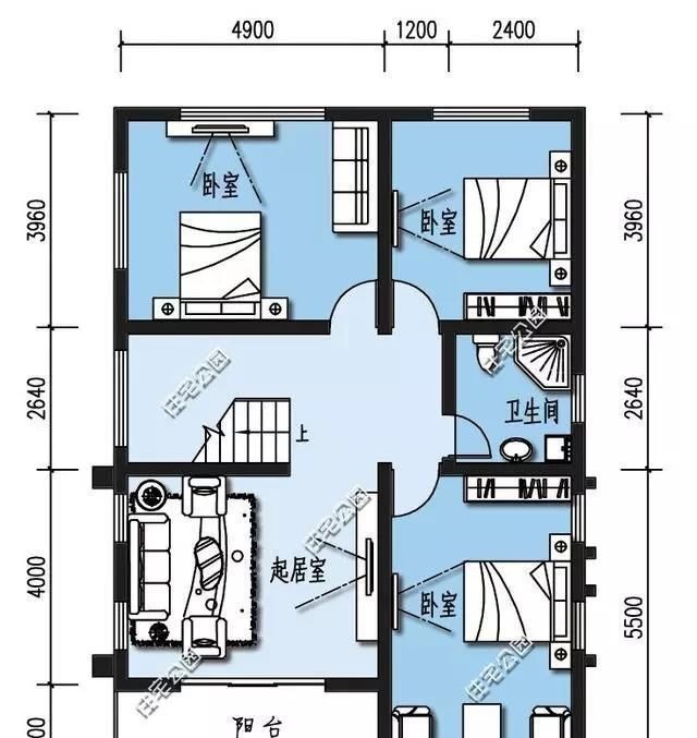 建筑面积|农村建两层有什么好户型，20万之内能建好的5套小户型推荐