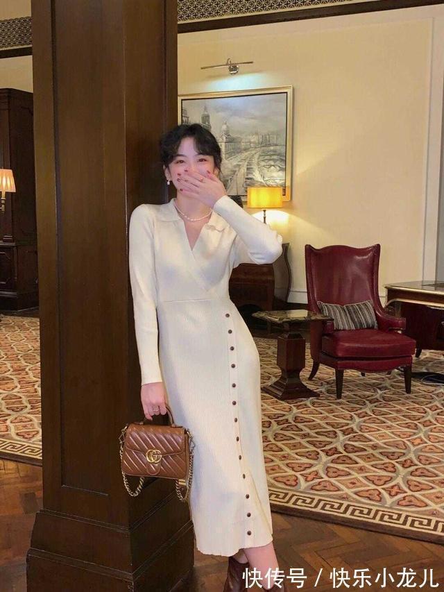 好身材 时尚穿搭,纽扣从左边一直往右,凸显好身材