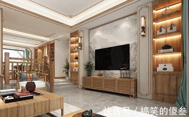 新中式风|130平米新中式风,听了老公的话,餐厅酒柜这样设计,美观又实用