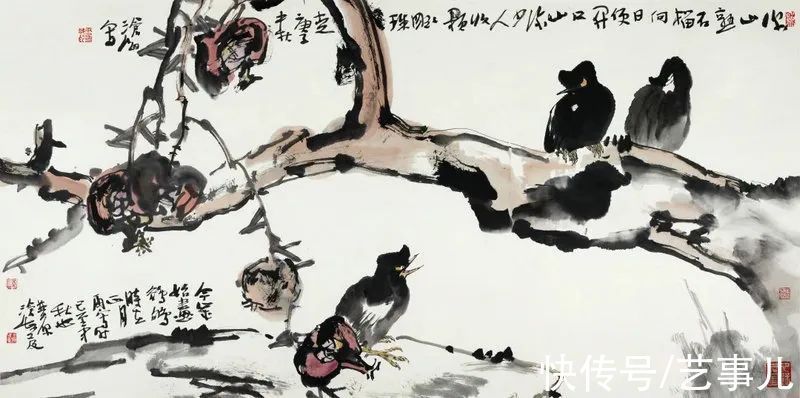 教授!尹沧海教授石榴作品欣赏:清简空灵 独出机杼