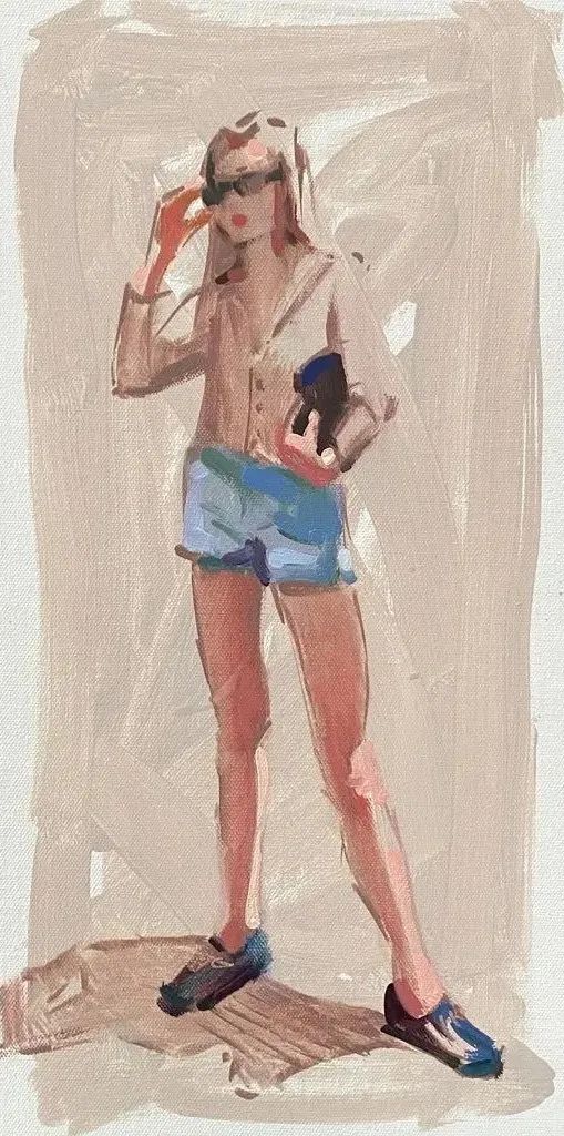 概括的笔触,光影和色彩具佳!