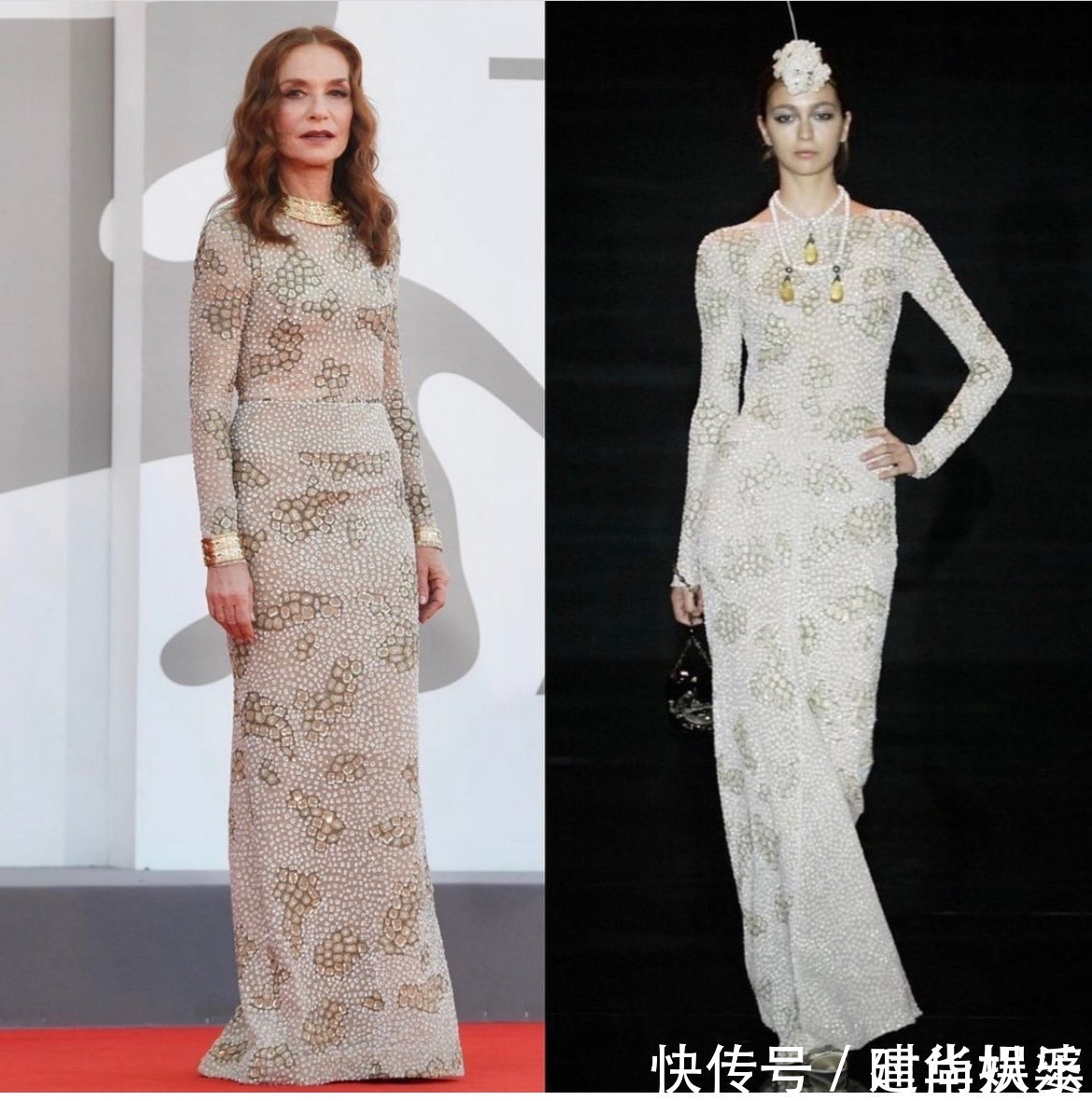 维密超模|电影节红毯，维密超模不敌阿玛尼卖家秀，乔治娜穿西装靠珠宝抢镜