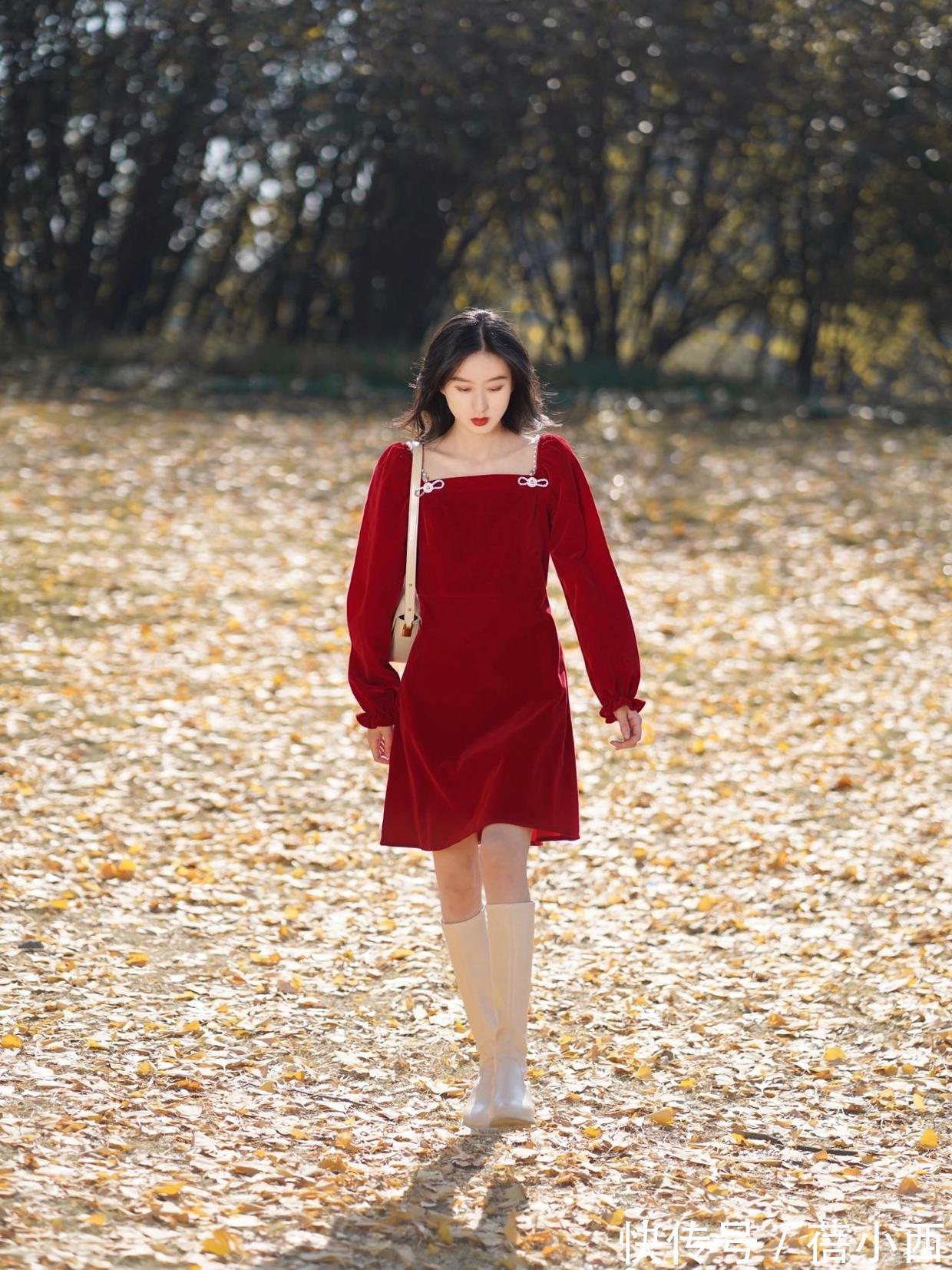 战袍 新年战袍你准备好了吗?“红色连衣裙”吸睛满分,优雅又有女人味