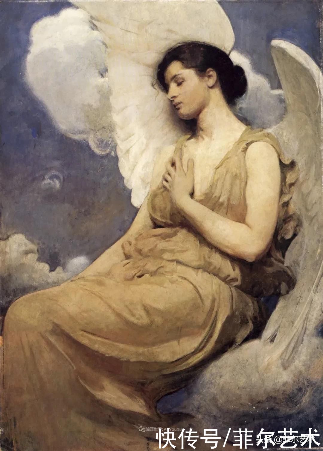 人物|空灵的天使，精美绝伦~雅培·翰德逊·泰勒女性人物油画作品欣赏