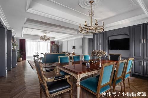 玄关柜|头一次见这么时髦的法式风,240㎡豪奢大平层,每1㎡都散发着优雅