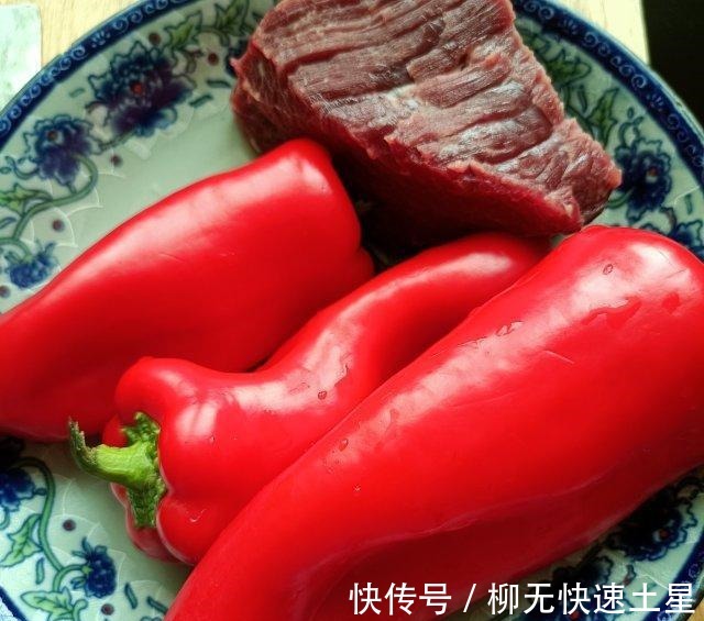红椒炒牛肉丝!