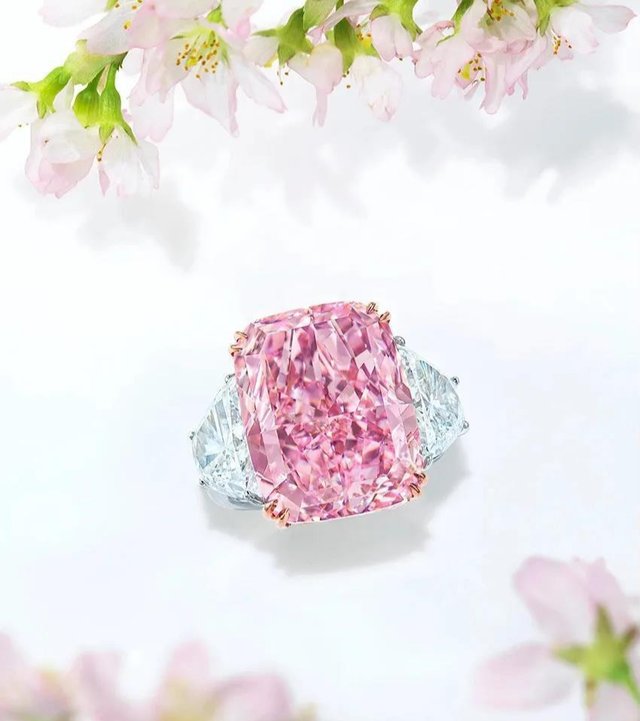 钻石|史上最大的艳彩紫粉红钻石以1.95亿港币落槌