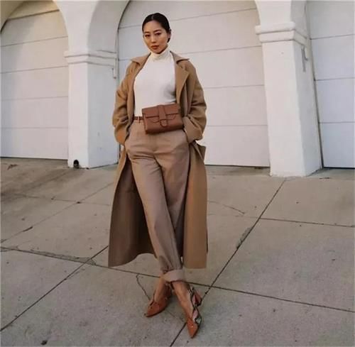 开春穿搭模板：大衣＋烟管裤＝又飒又美，适合30到60岁的女性