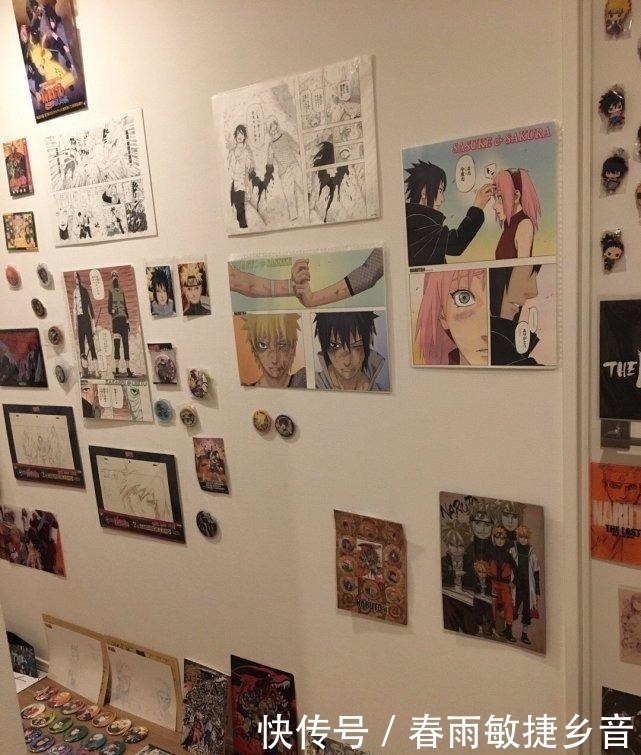 漫画|你见过骨灰级火影迷的房子吗满眼的火影海报,看到这面墙我酸了