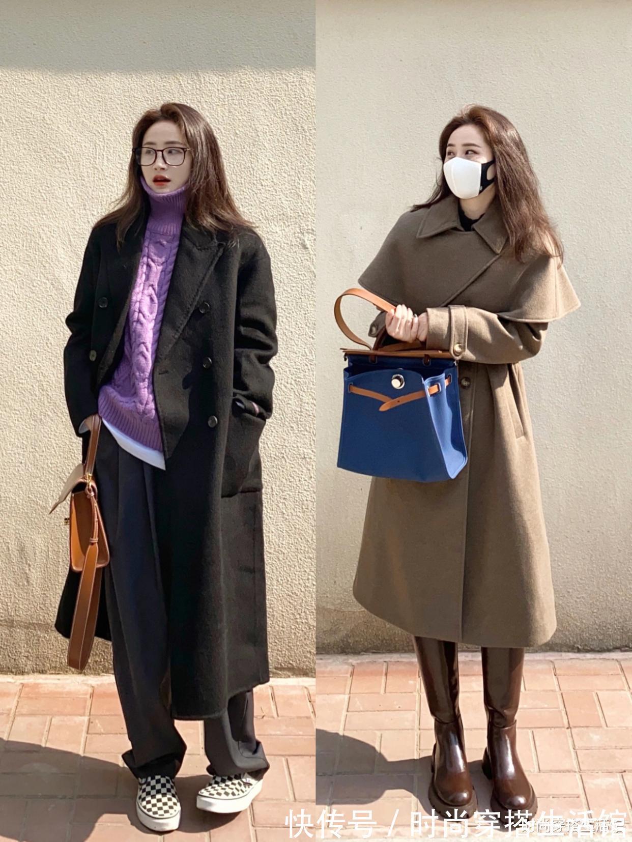 牛仔裤 降温后别再随便穿了,试试“长外套+九分裤”,时髦耐看又大方