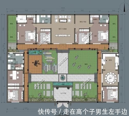 小院|农村建房还是有个院子好，10套农村平层小院，既能停车还能养鸡鸭