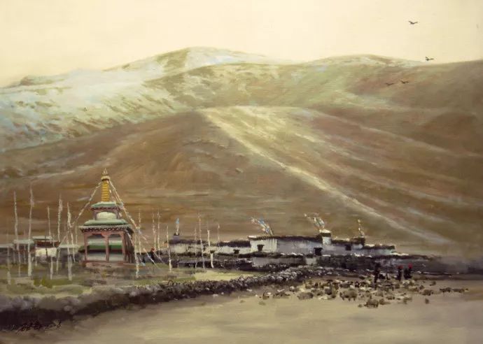 笔触|国画意境,油画笔触——石建都 笔下清新唯美的诗意油画