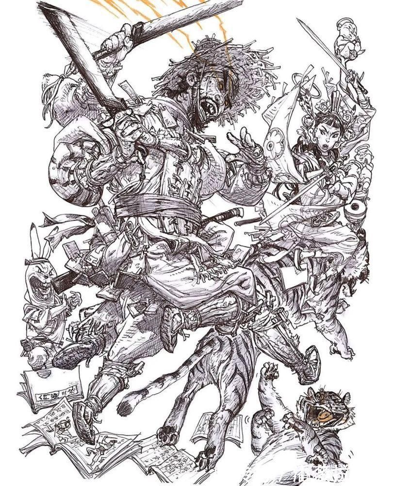 金政基!每天坚持画12个小时,“速写之神”金政基的无草稿速写