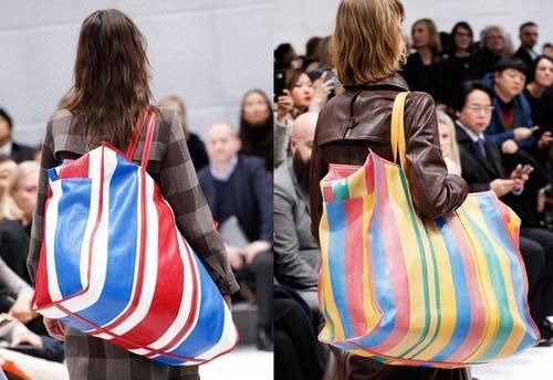 思琳|巴黎世家出红白蓝“编织袋”，1.3万一只，“同款”随处可见