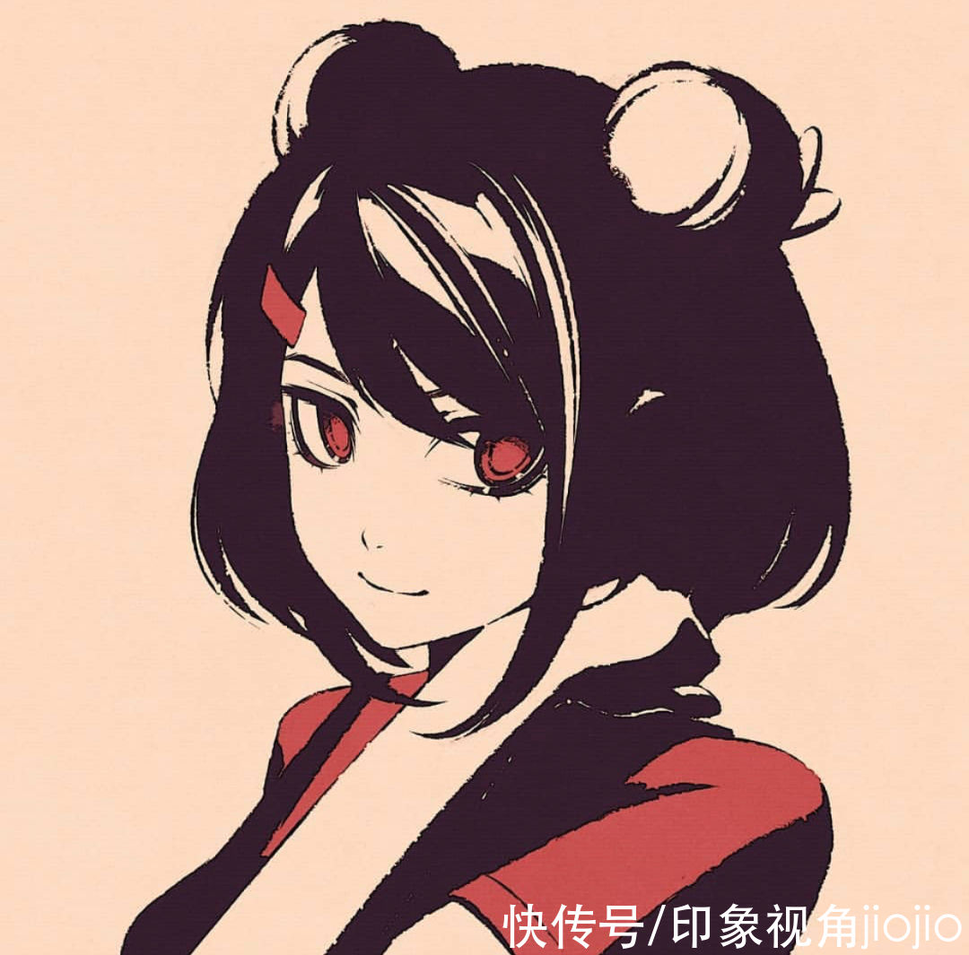 插画师|复古配色的动漫同人少女插画，剪影手法的画面感是加分项