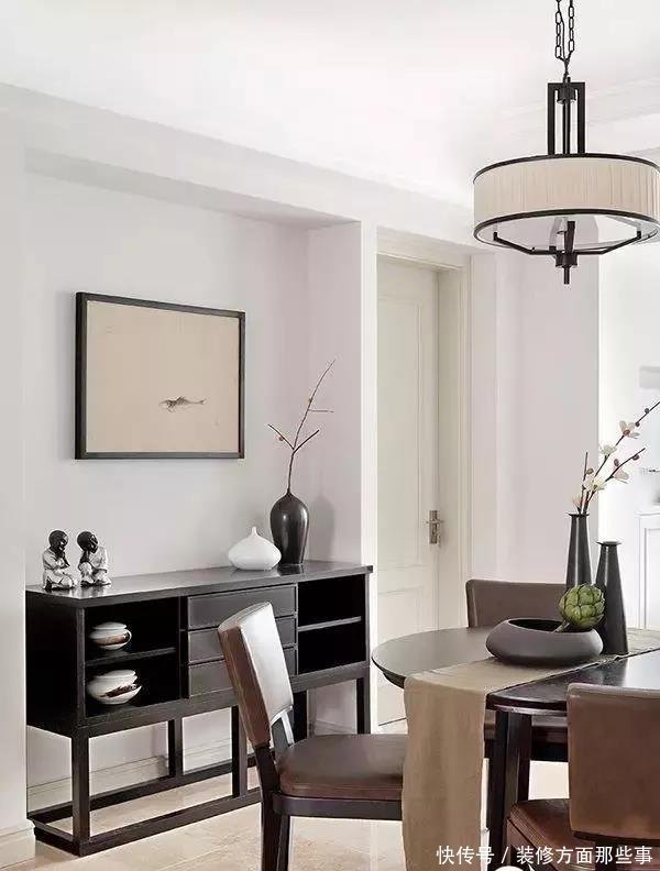 水墨画|115平中式三居室,只有在看到客厅水墨画才感到中式韵味